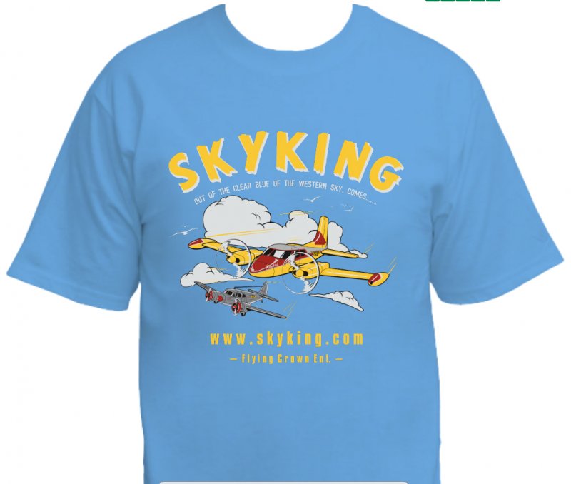 Image 0 of Sky King T-shirt Cessna 310 Lg Carolina Blue